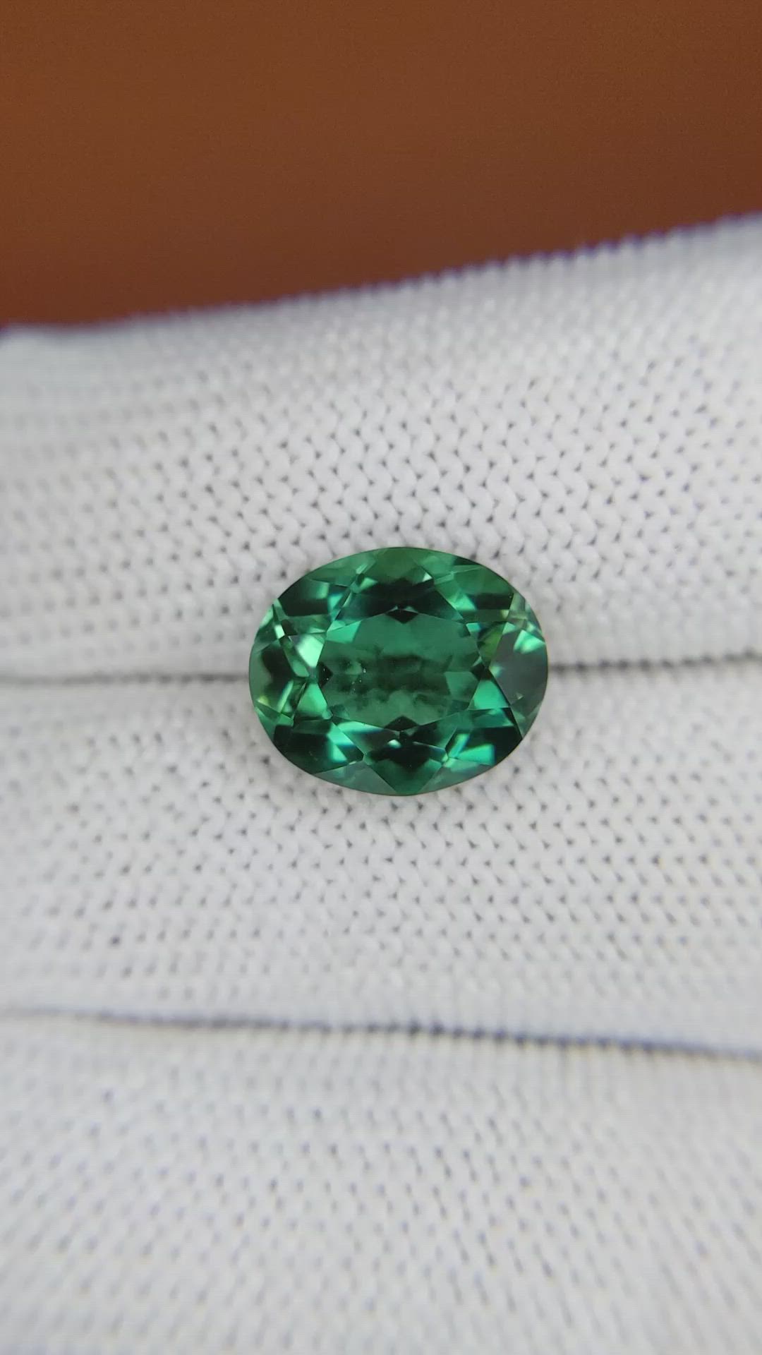4.64 Ct. Bluish Green Prasiolite from Brazil Size Video