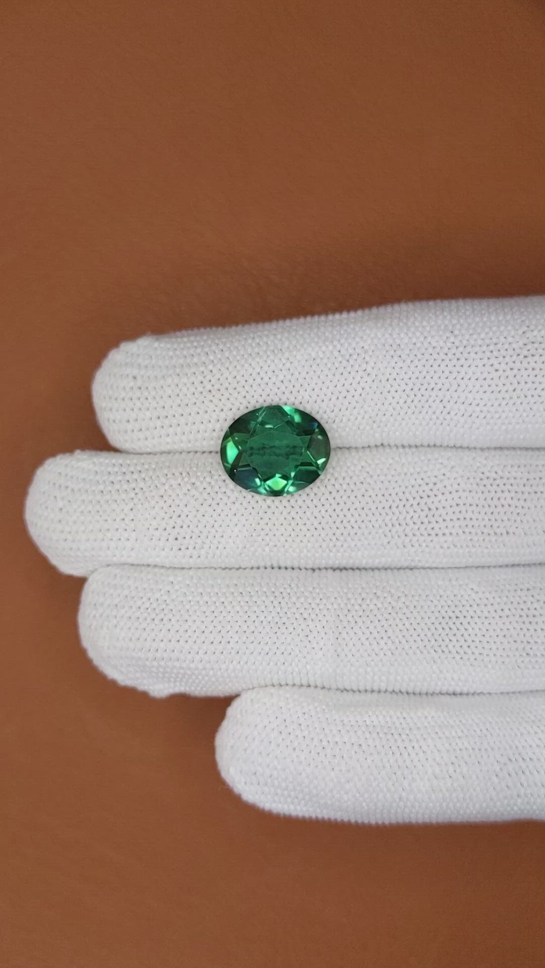 5.58 Ct. Bluish Green Prasiolite from Brazil Size Video