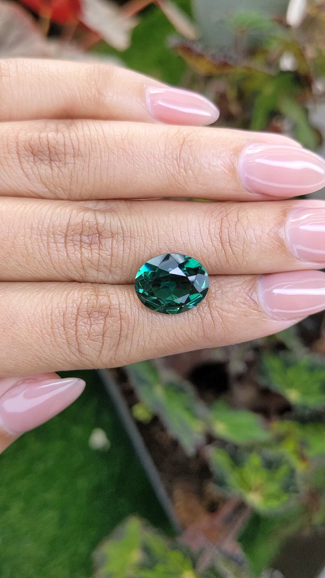 5.58 Ct. Bluish Green Prasiolite from Brazil Size Video