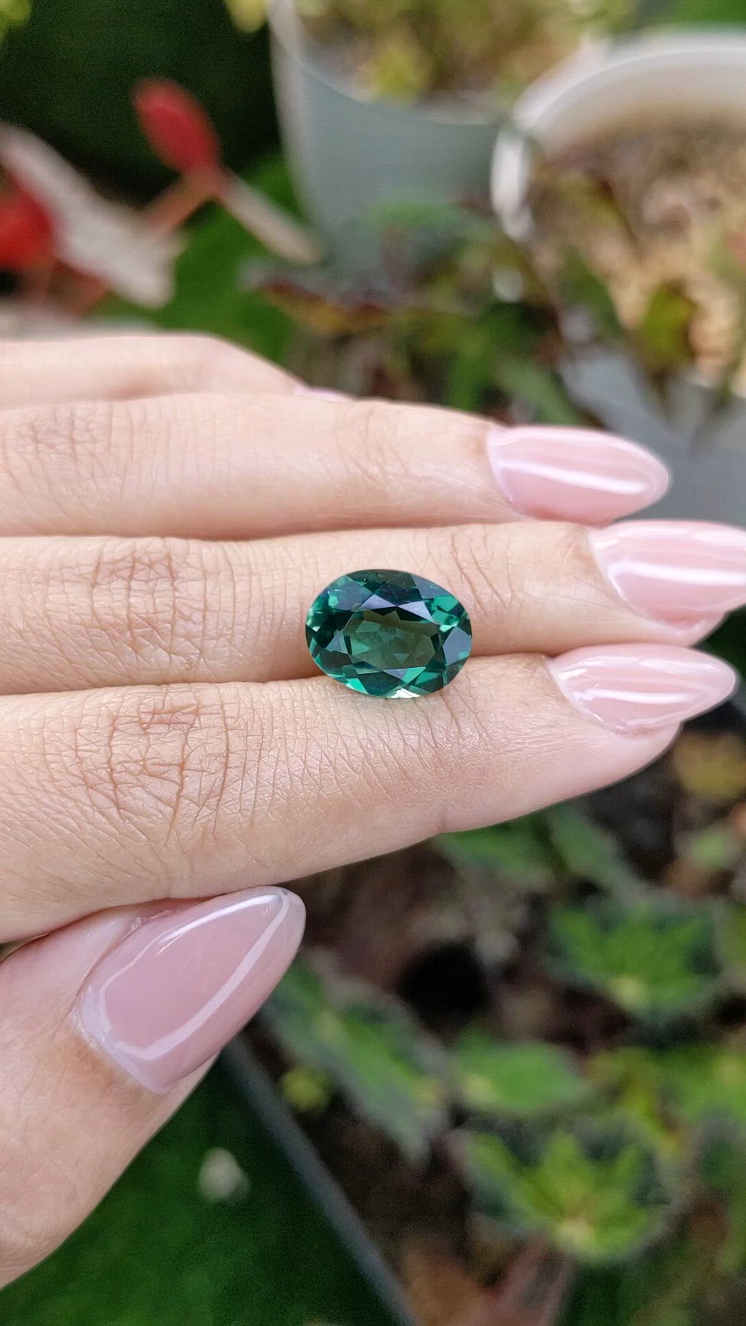 5.20 Ct. Bluish Green Prasiolite from Brazil Size Video