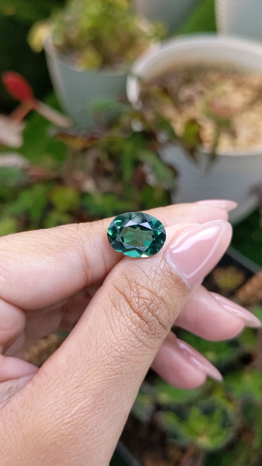 5.20 Ct. Bluish Green Prasiolite from Brazil Size Video