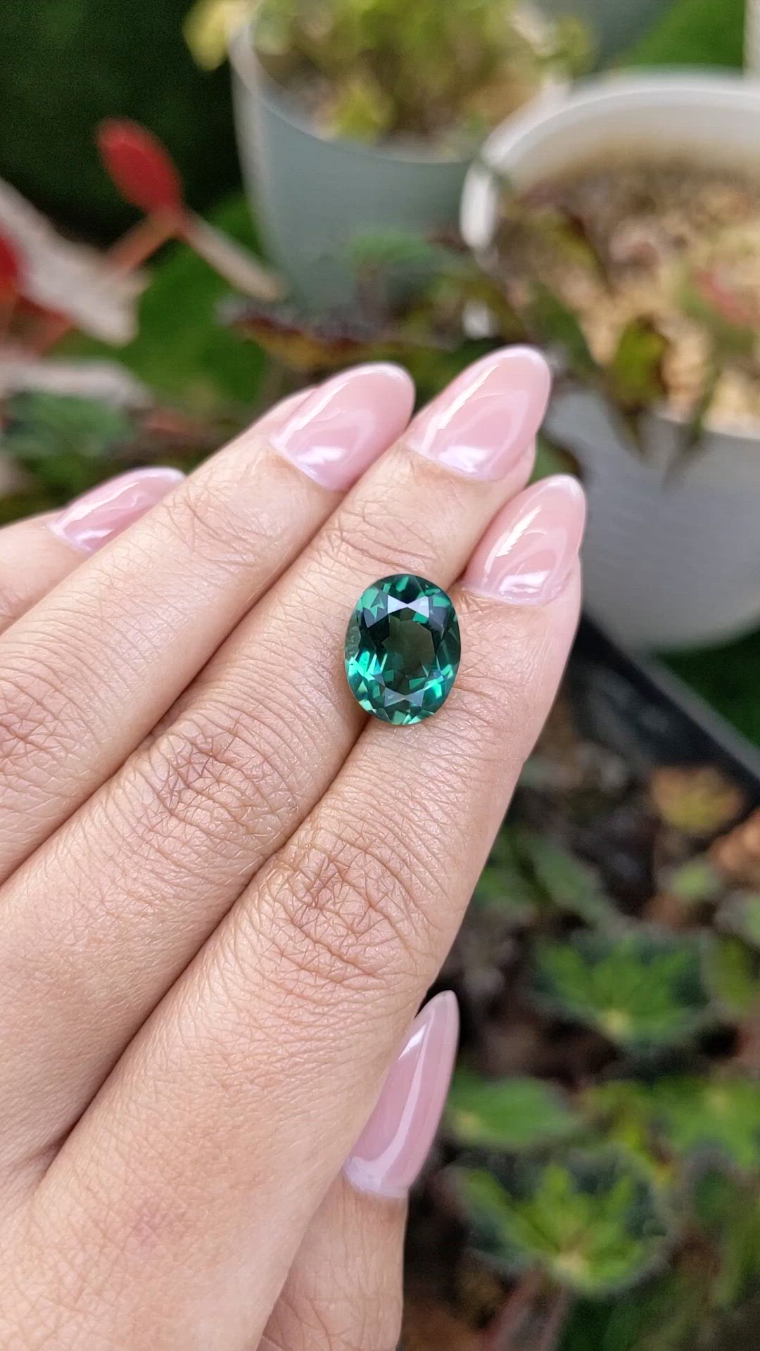5.20 Ct. Bluish Green Prasiolite from Brazil Size Video