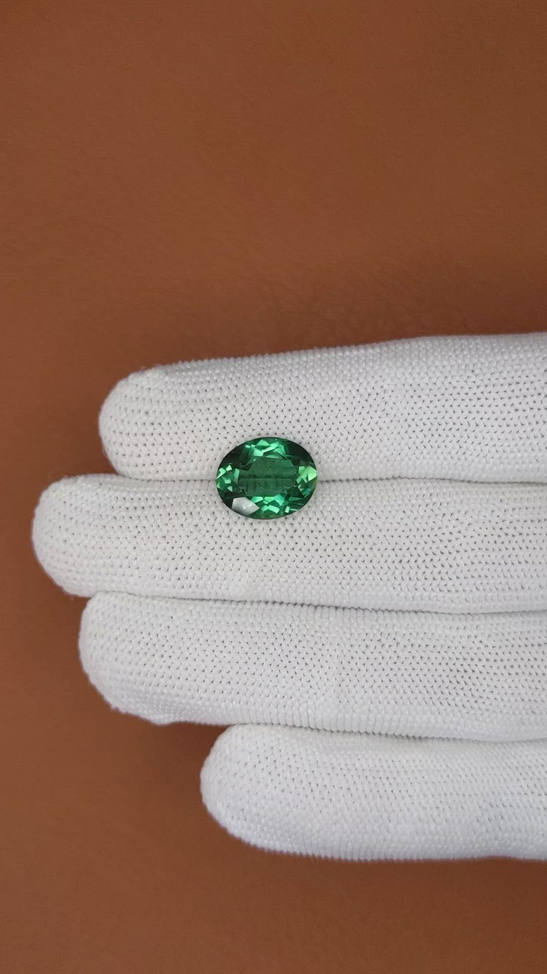 4.46 Ct. Bluish Green Prasiolite from Brazil Size Video