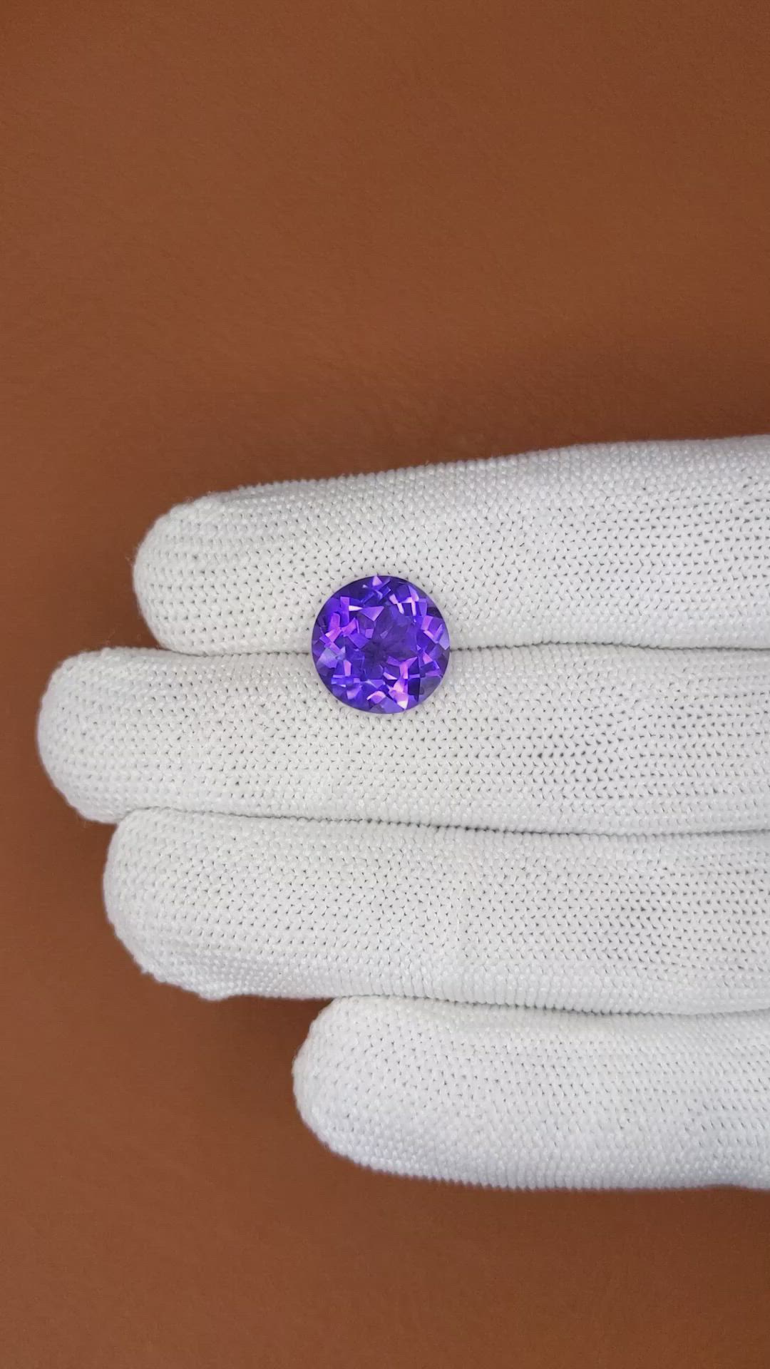 6.06 Ct. Purple Amethyst from Brazil Size Video
