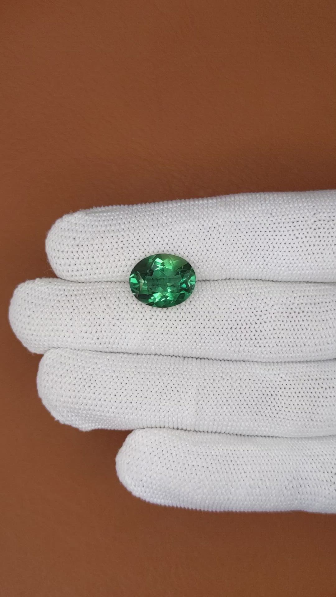 5.79 Ct. Bluish Green Prasiolite from Brazil Size Video