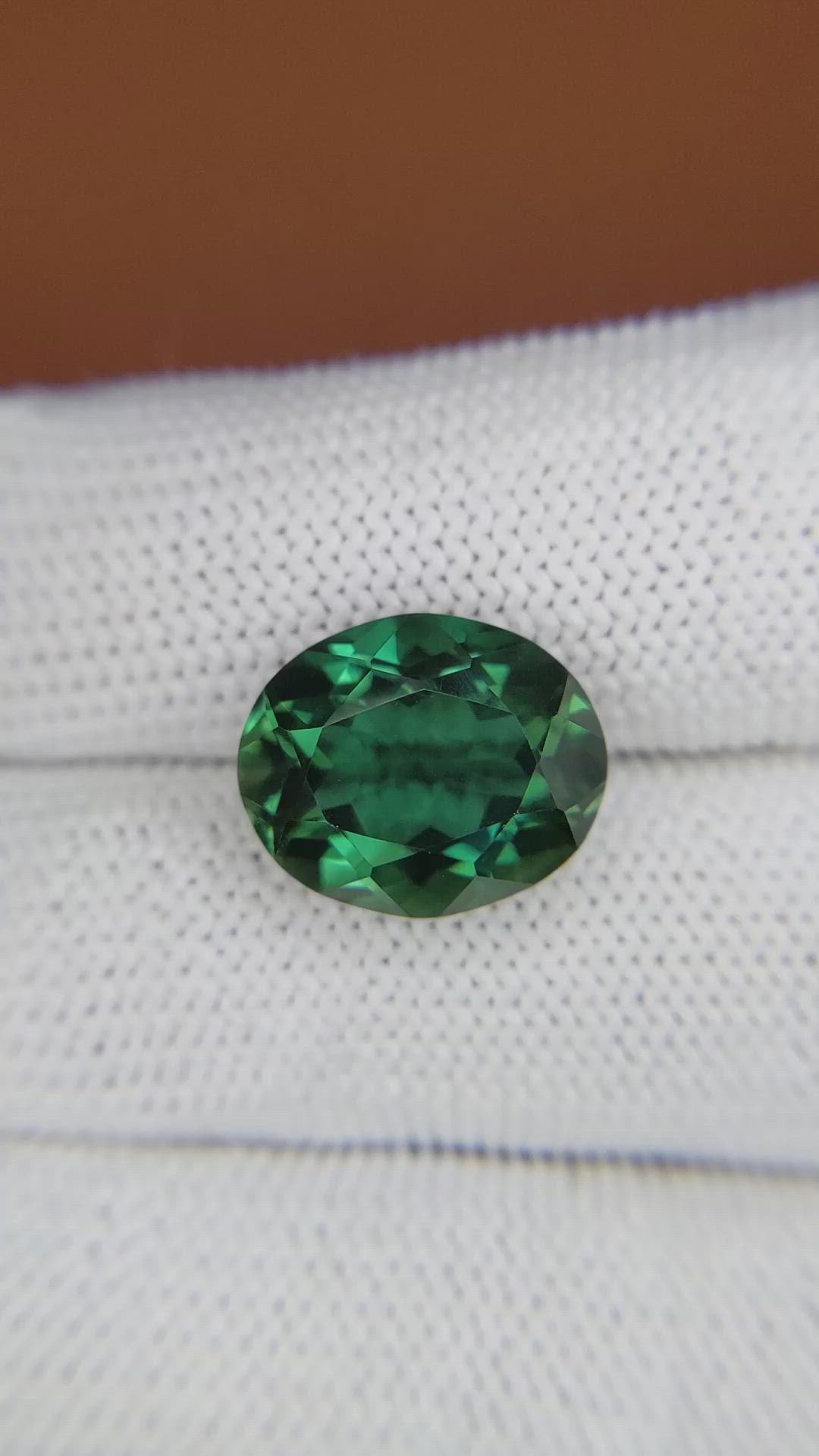 6.84 Ct. Bluish Green Prasiolite from Brazil Size Video