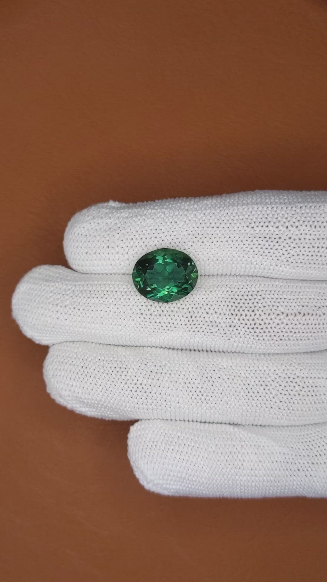 6.84 Ct. Bluish Green Prasiolite from Brazil Size Video