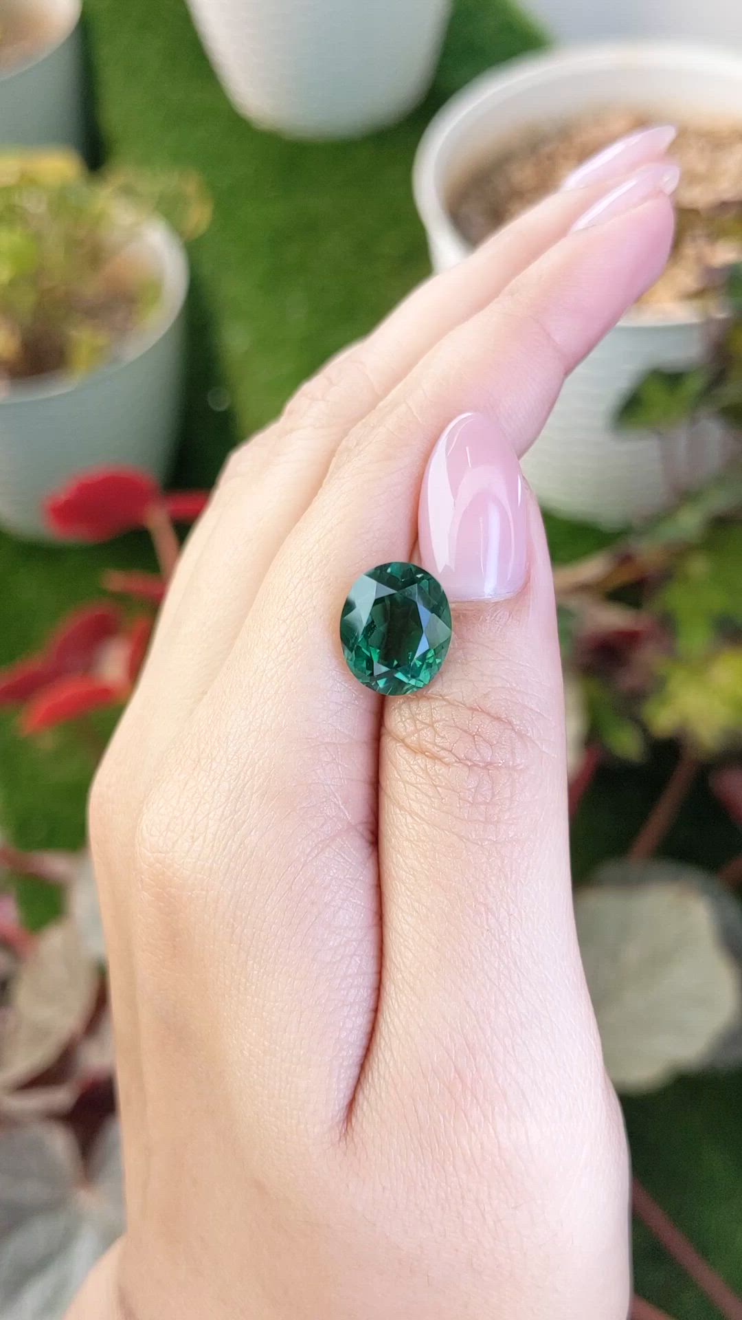5.75 Ct. Bluish Green Prasiolite from Brazil Size Video