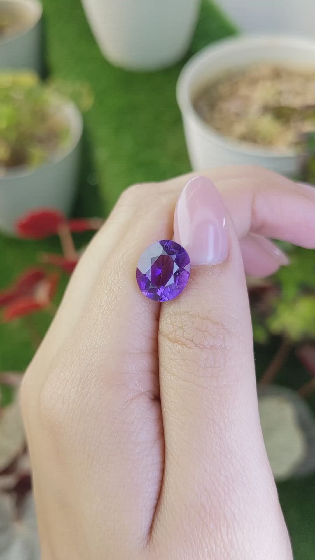 5.01 Ct. Purple Amethyst from Brazil Size Video