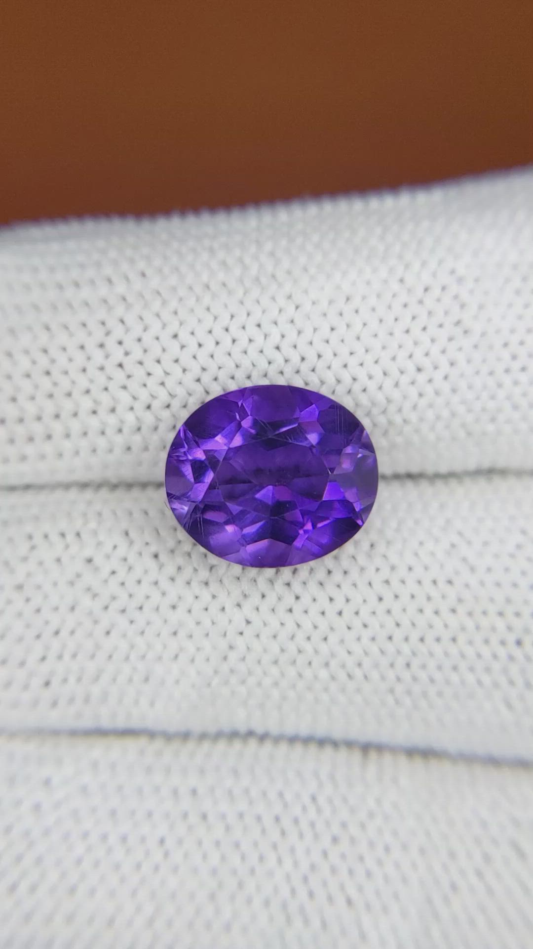 5.01 Ct. Purple Amethyst from Brazil Size Video