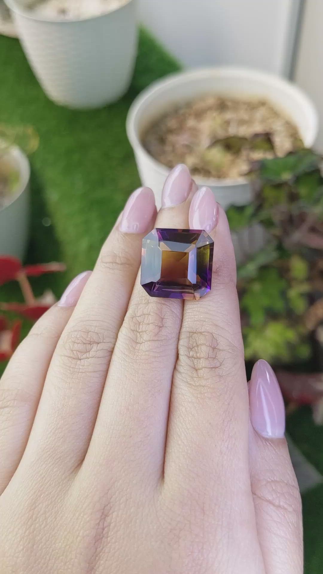 22.68 Ct. Bi Color Ametrine from Brazil Size Video
