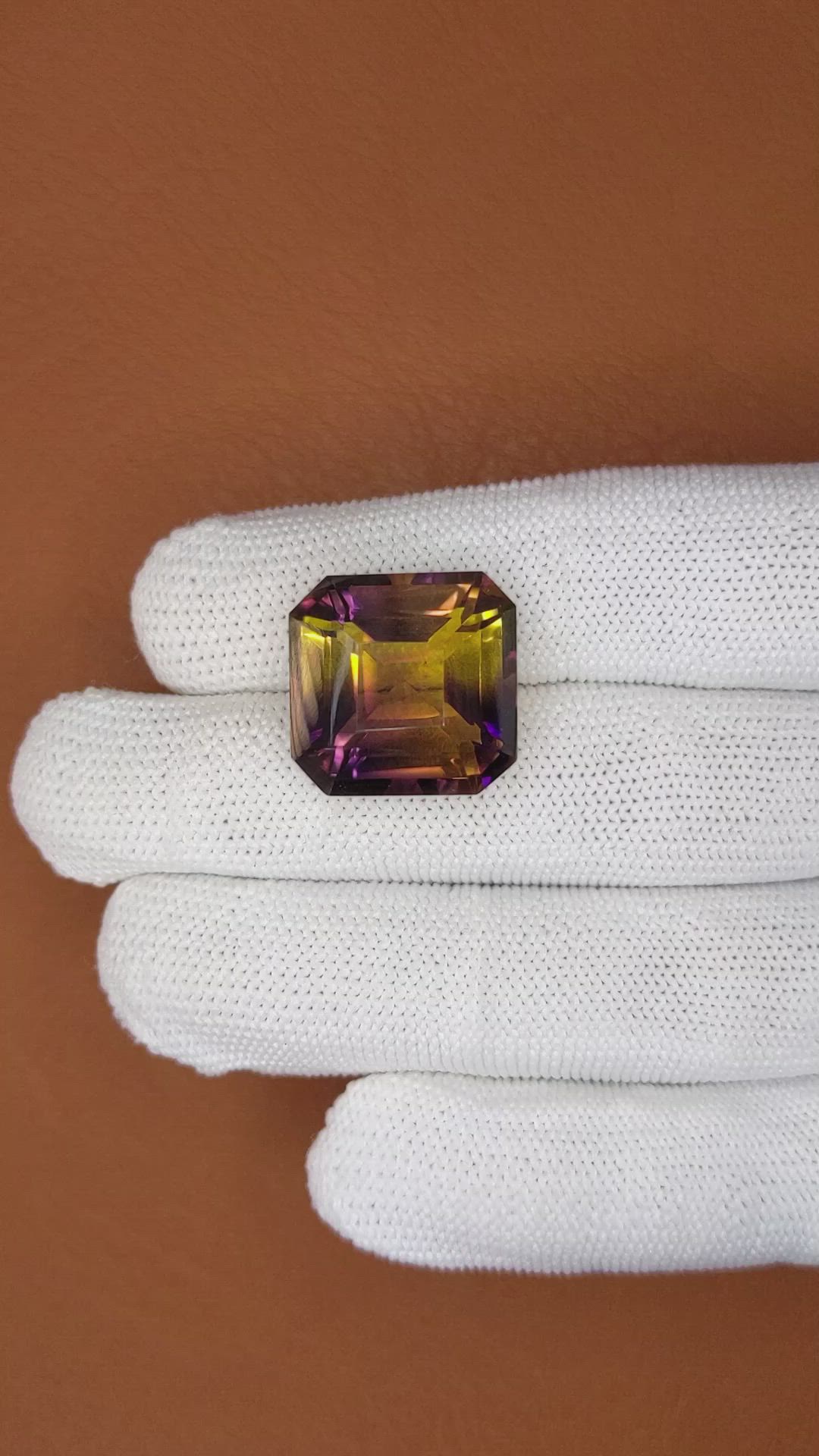 22.68 Ct. Bi Color Ametrine from Brazil Size Video