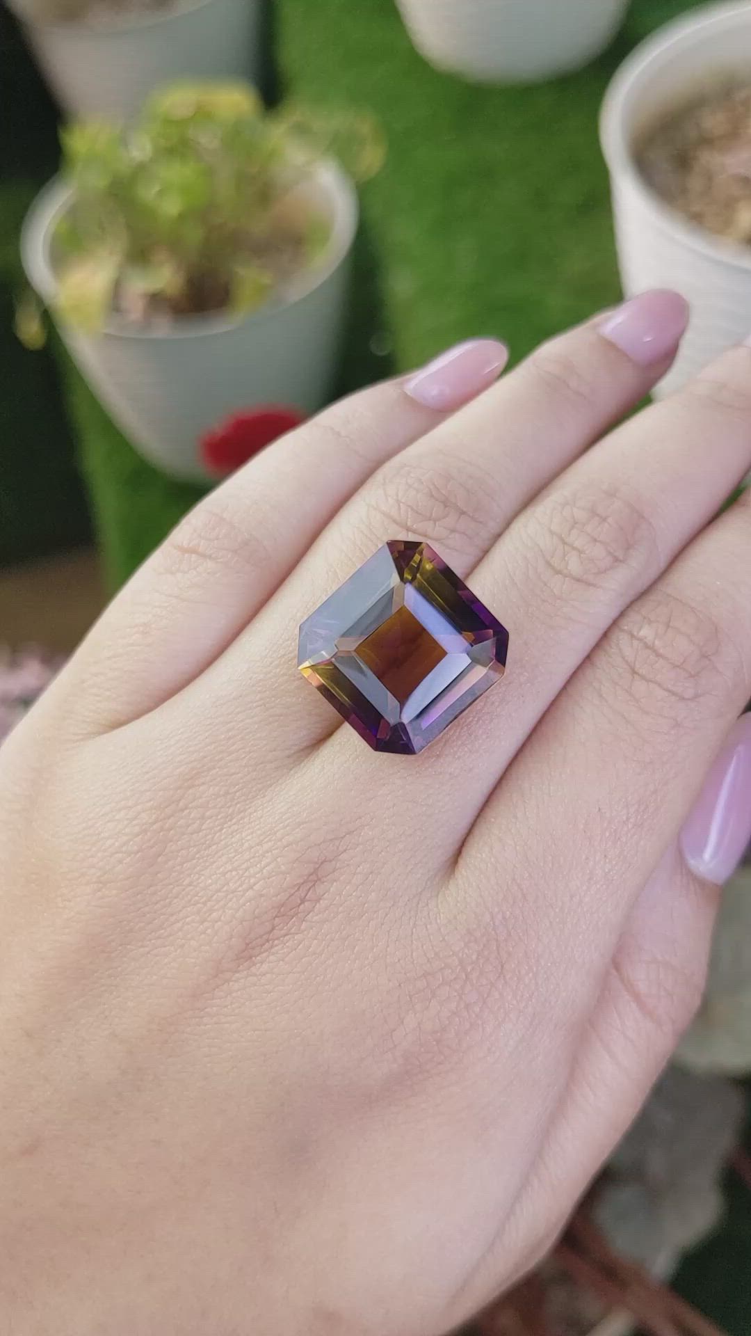 22.68 Ct. Bi Color Ametrine from Brazil Size Video
