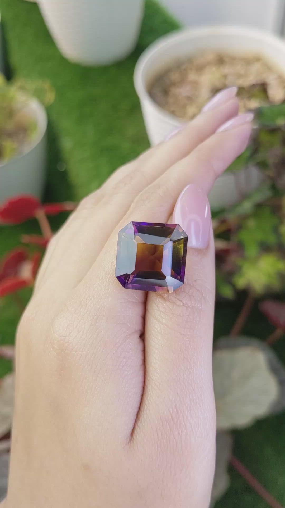 22.68 Ct. Bi Color Ametrine from Brazil Size Video