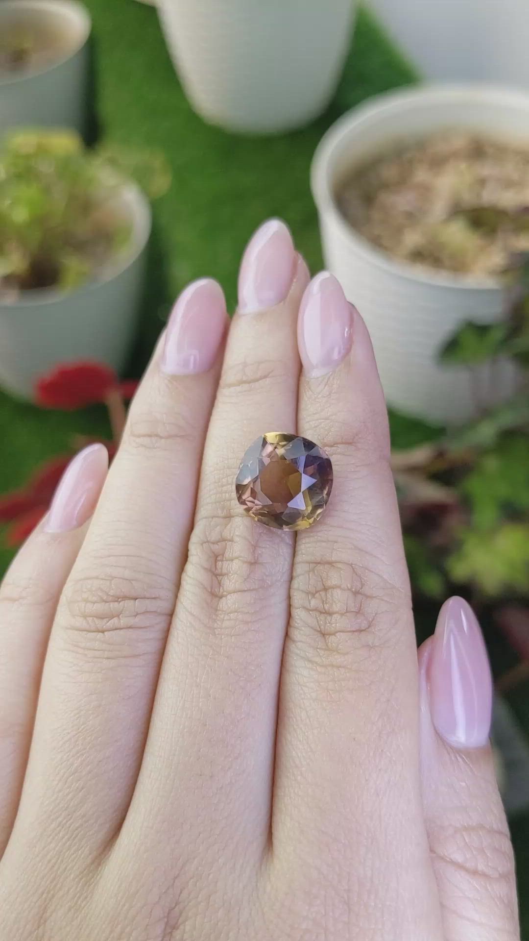 7.02 Ct. Bi Color Ametrine from Brazil Size Video