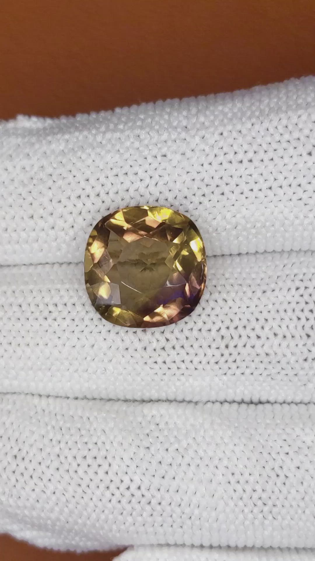 7.02 Ct. Bi Color Ametrine from Brazil Size Video