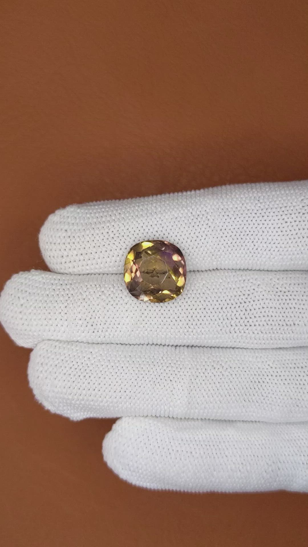 7.02 Ct. Bi Color Ametrine from Brazil Size Video