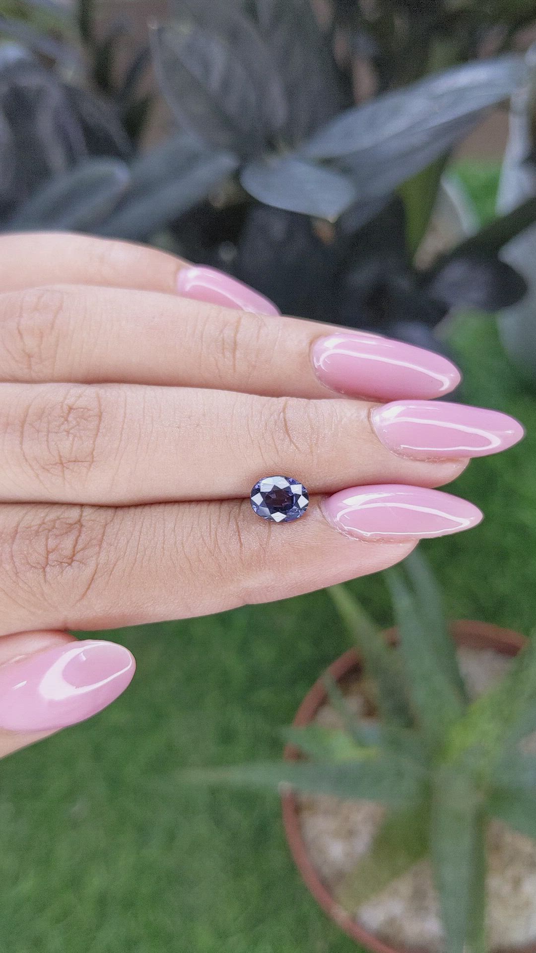 1.12 Ct. Bluish Purple Spinel from Tanzania Size Video