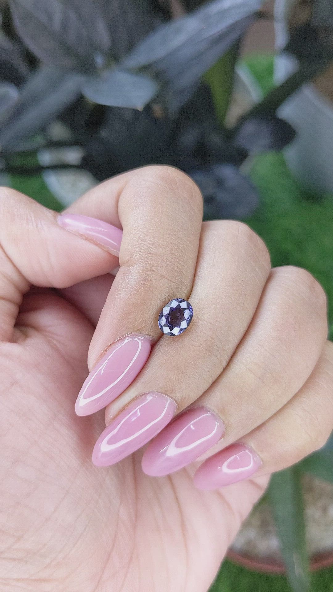 1.12 Ct. Bluish Purple Spinel from Tanzania Size Video