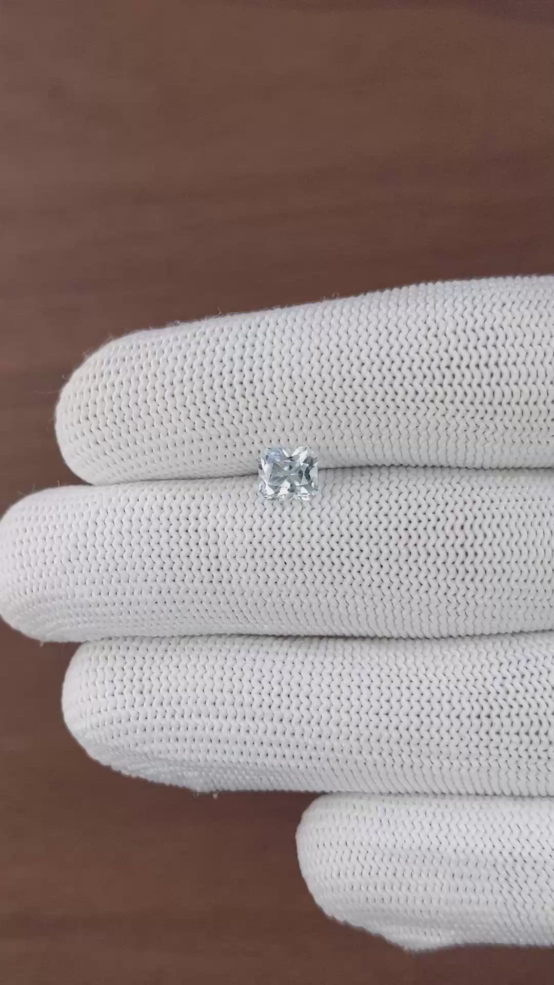 0.90 Ct. Blue Aquamarine from Tanzania Size Video