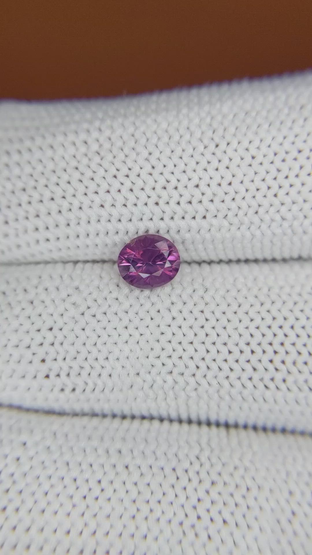 0.67 Ct. Pinkish Purple Tourmaline from Ceylon (Sri Lanka) Size Video
