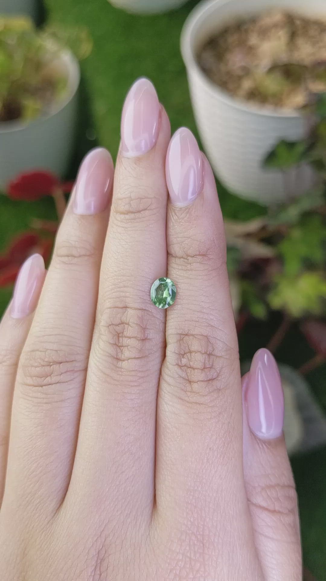 0.84 Ct. Green Tourmaline from Ceylon (Sri Lanka) Size Video