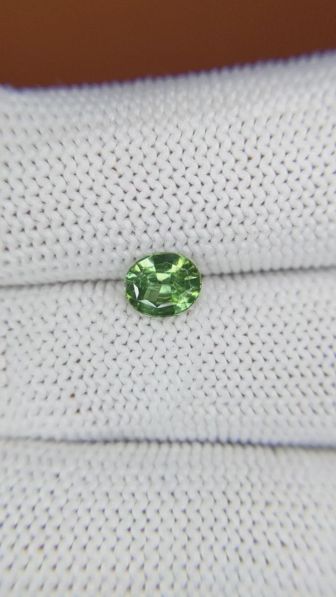 0.84 Ct. Green Tourmaline from Ceylon (Sri Lanka) Size Video