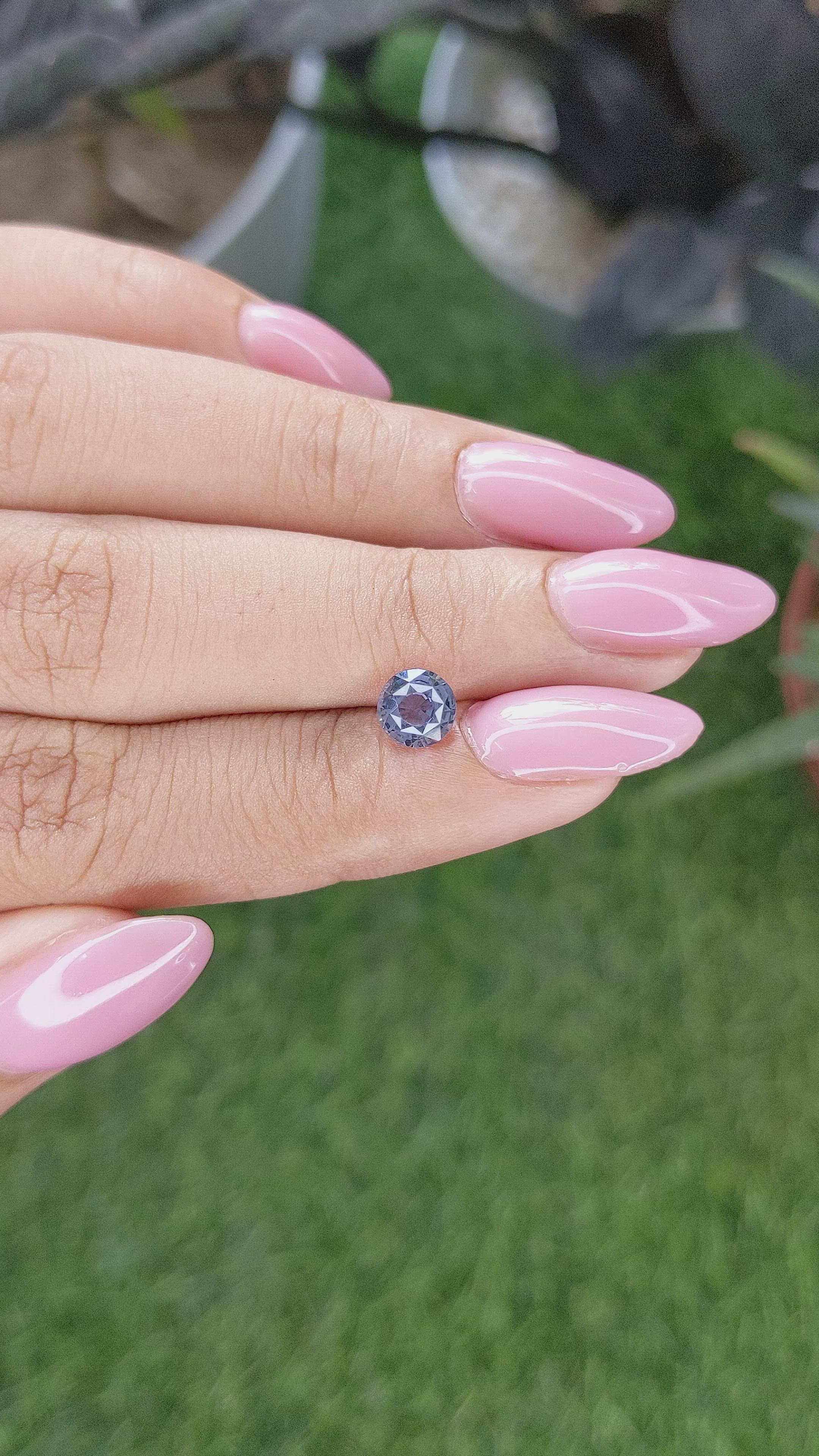 1.04 Ct. Blue Spinel from Tanzania Size Video