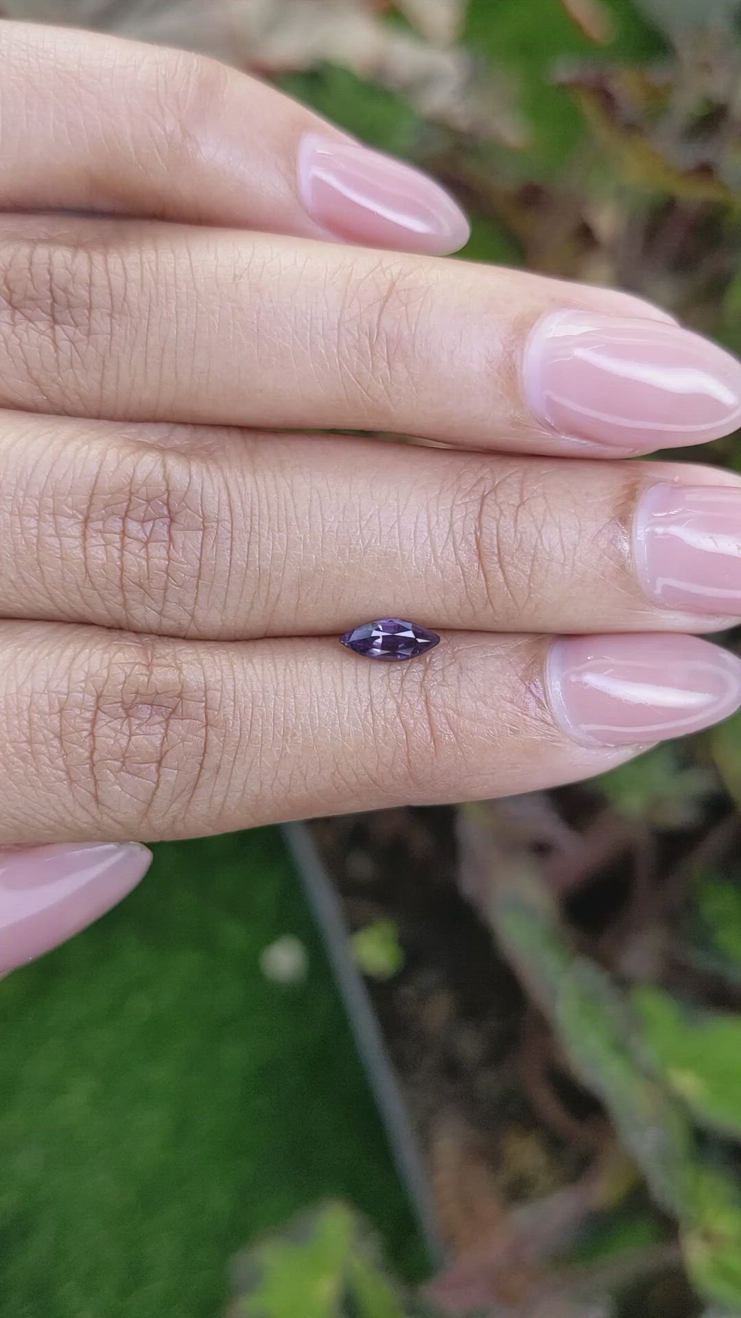 0.45 Ct. Pinkish Purple Spinel from Ceylon (Sri Lanka) Size Video