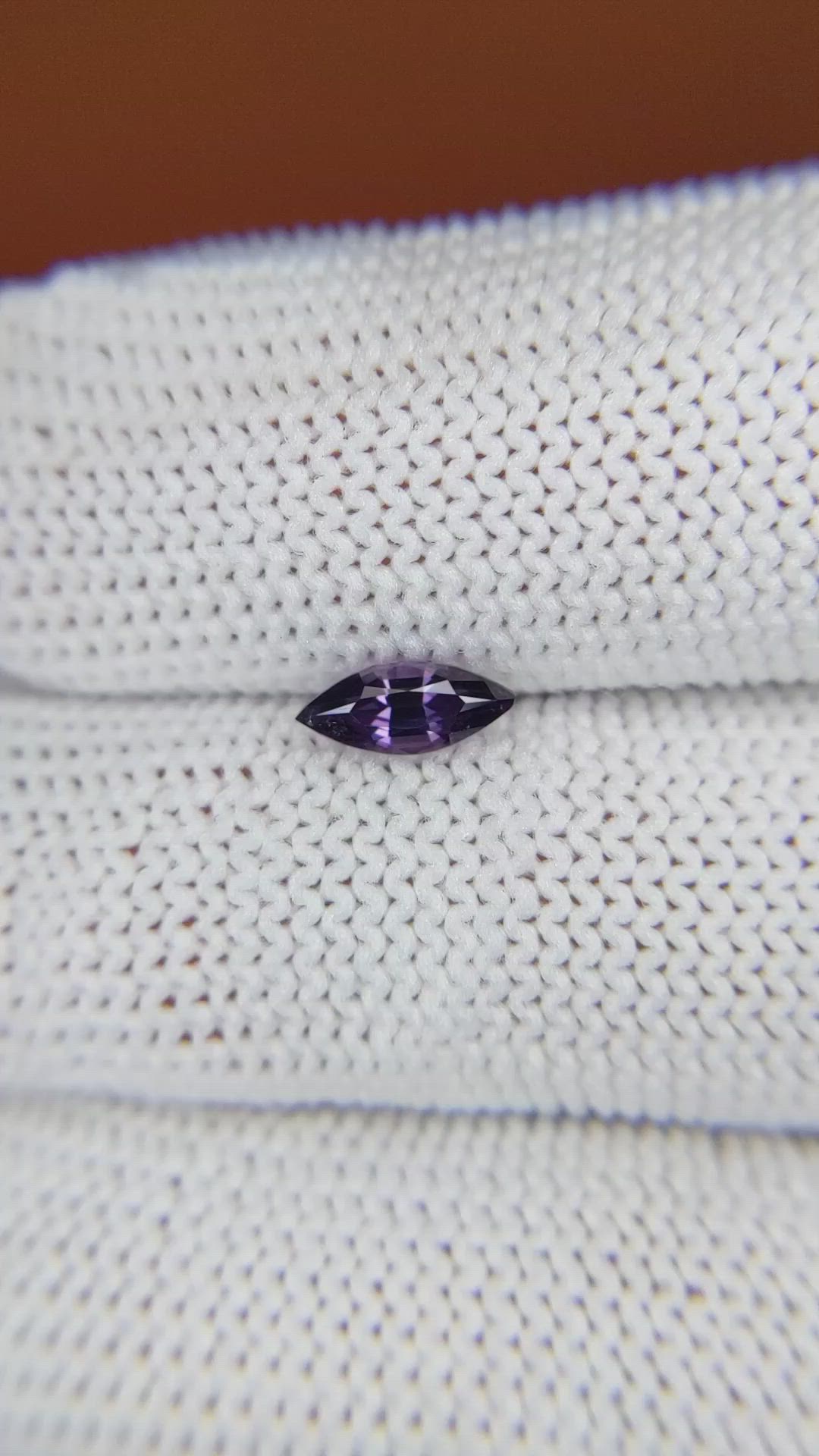 0.45 Ct. Pinkish Purple Spinel from Ceylon (Sri Lanka) Size Video