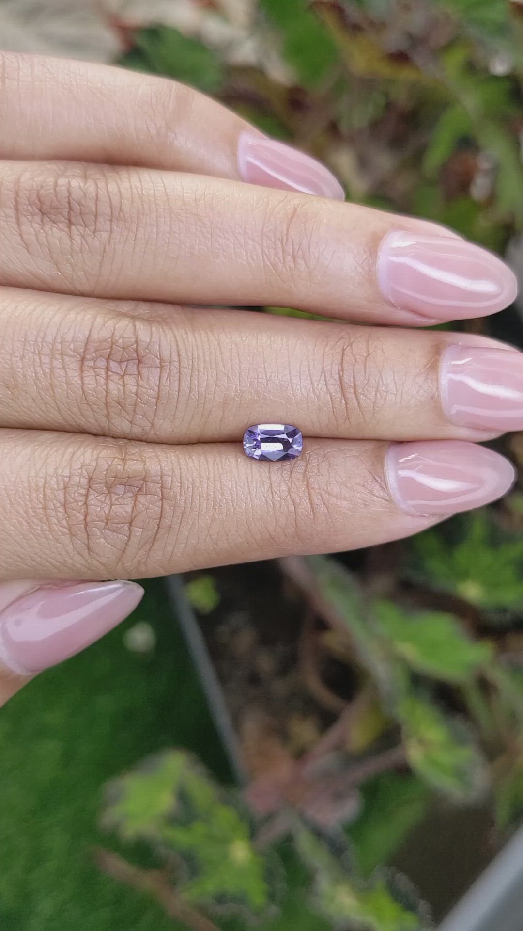0.67 Ct. Violet Spinel from Ceylon (Sri Lanka) Size Video