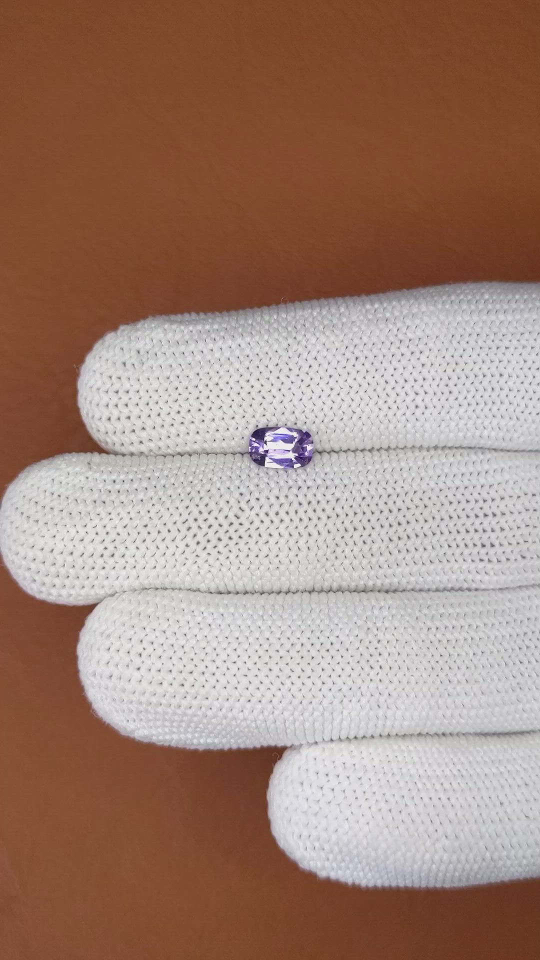 0.67 Ct. Violet Spinel from Ceylon (Sri Lanka) Size Video
