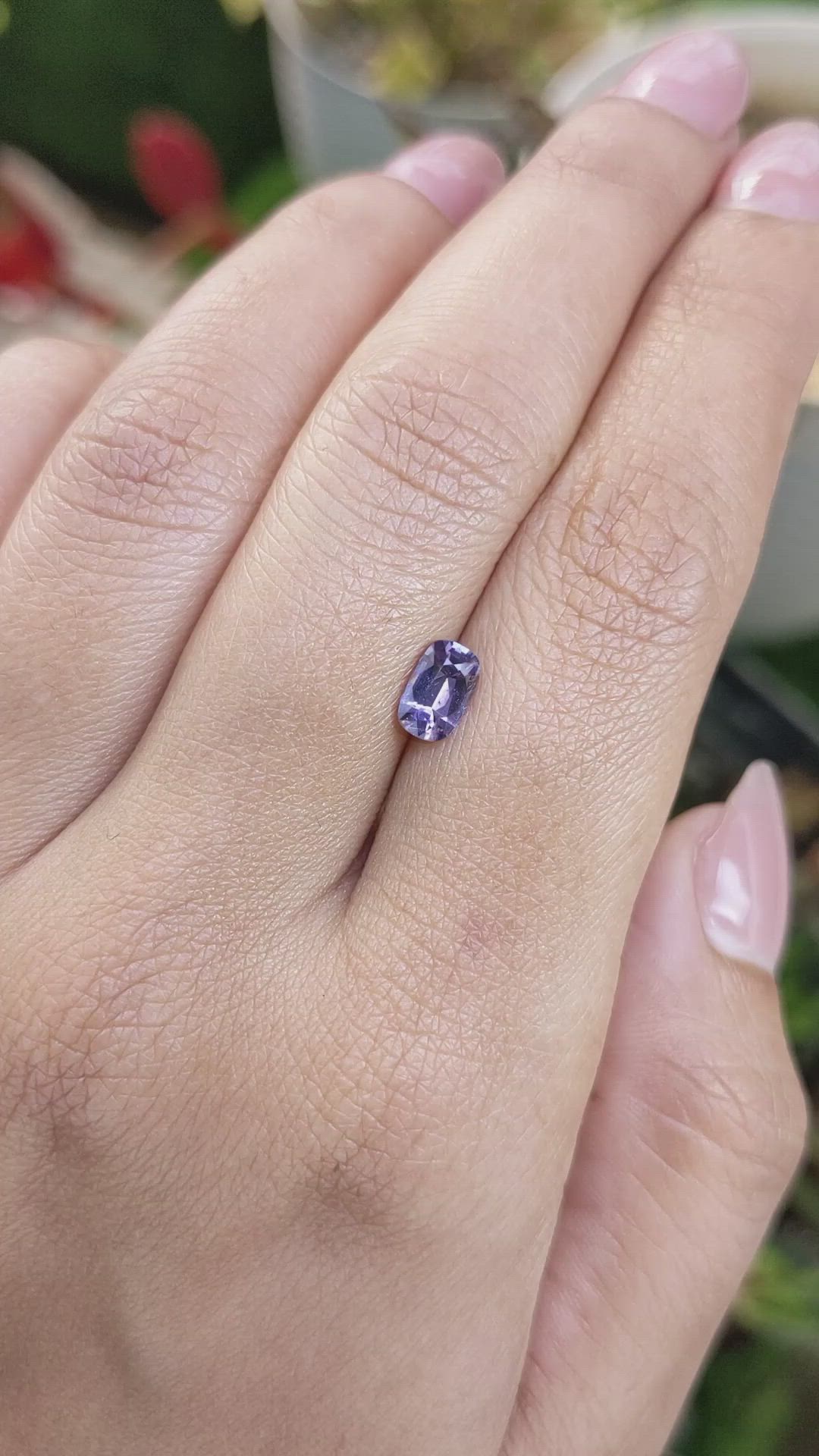 0.67 Ct. Violet Spinel from Ceylon (Sri Lanka) Size Video