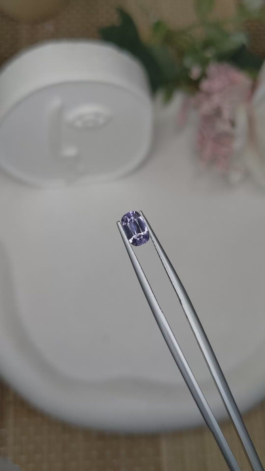0.67 Ct. Violet Spinel from Ceylon (Sri Lanka) Size Video