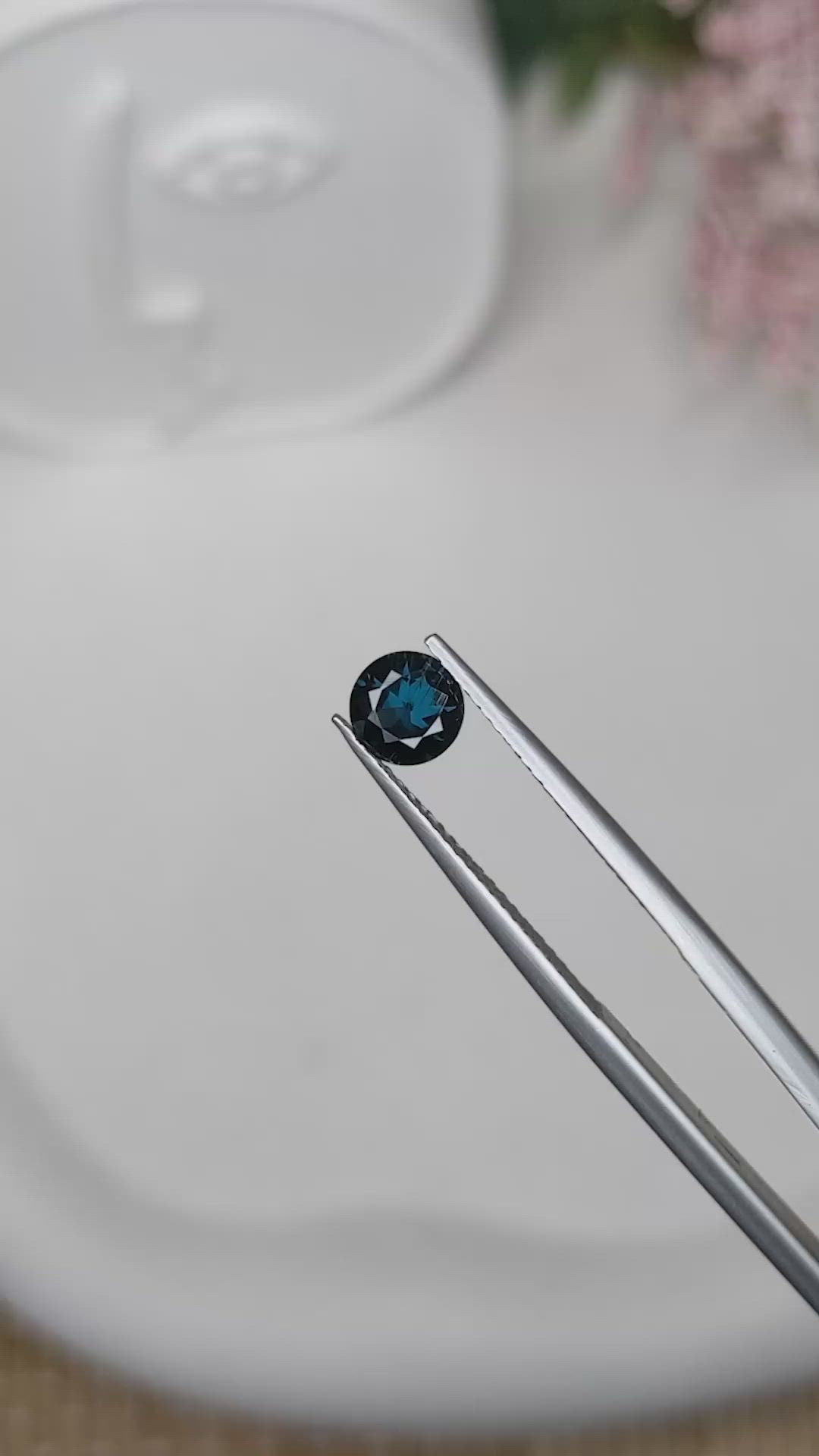 0.65 Ct. Greenish Blue Spinel from Ceylon (Sri Lanka) Size Video