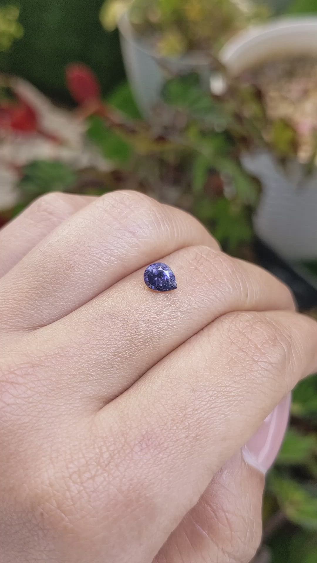 0.74 Ct. Purple Spinel from Ceylon (Sri Lanka) Size Video