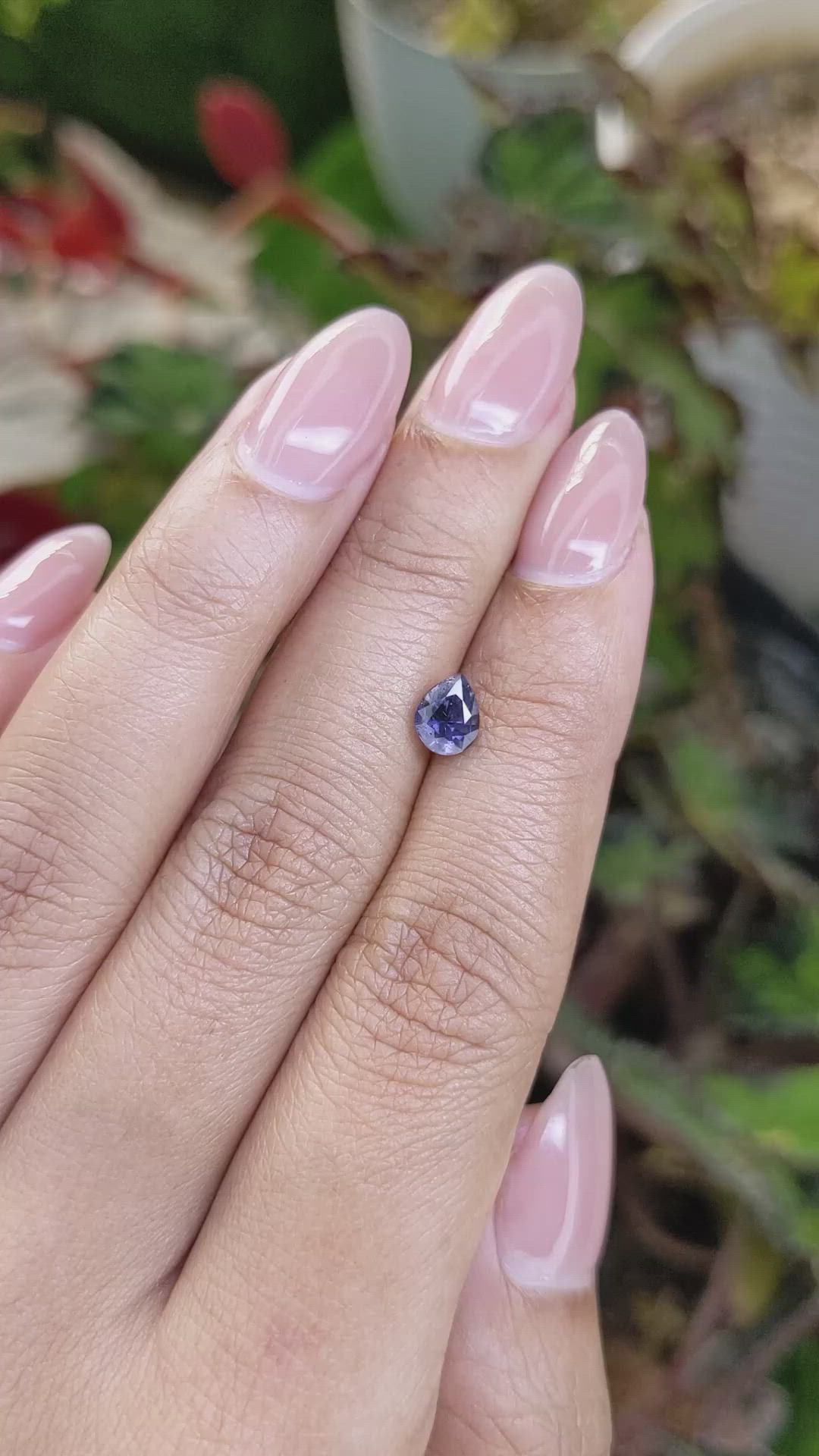 0.74 Ct. Purple Spinel from Ceylon (Sri Lanka) Size Video