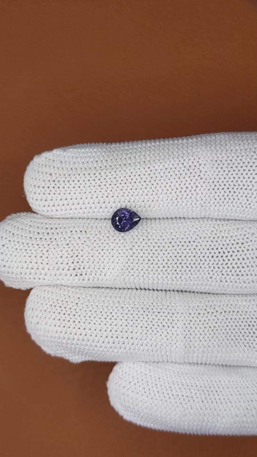 0.74 Ct. Purple Spinel from Ceylon (Sri Lanka) Size Video