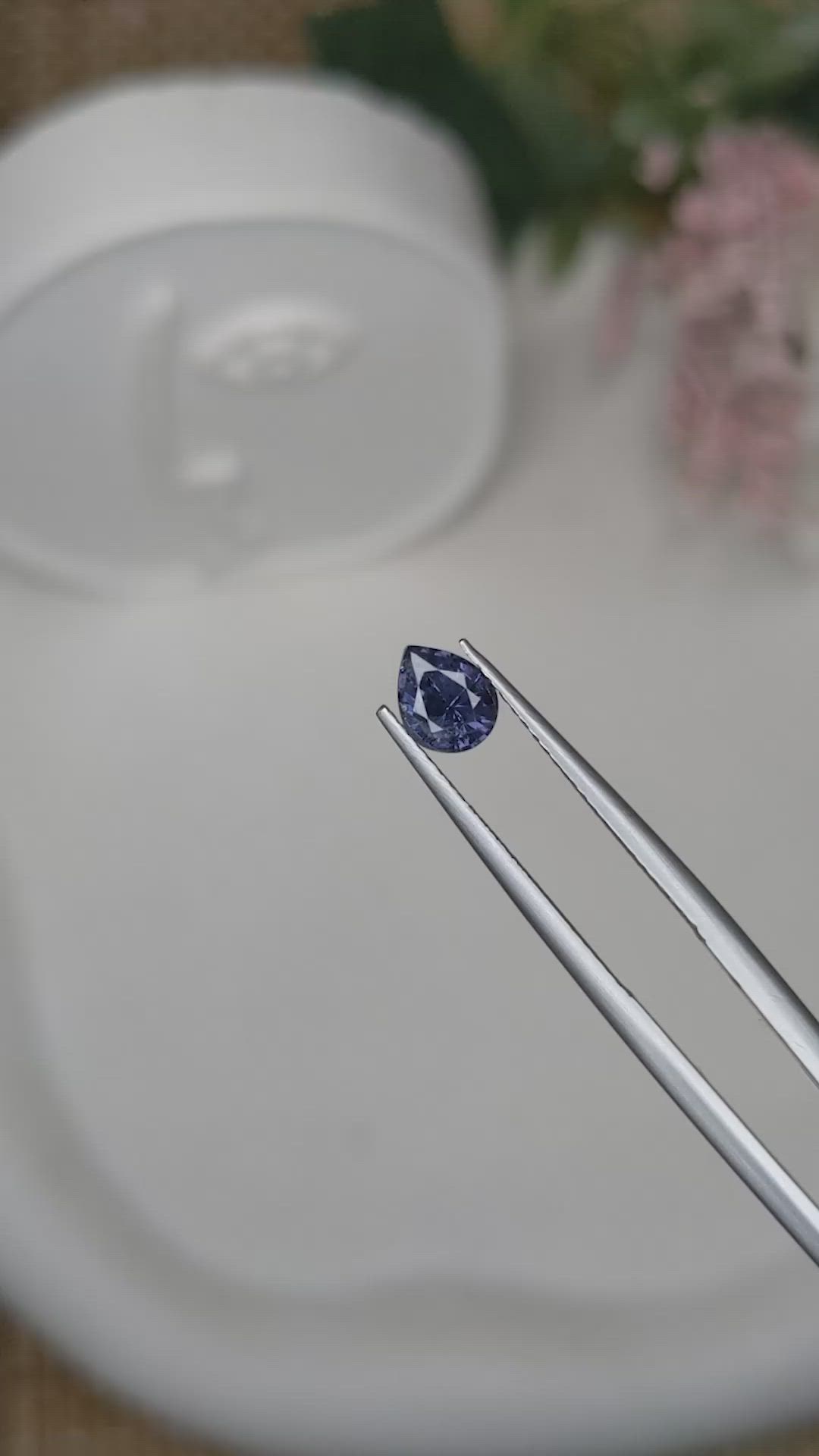 0.74 Ct. Purple Spinel from Ceylon (Sri Lanka) Size Video