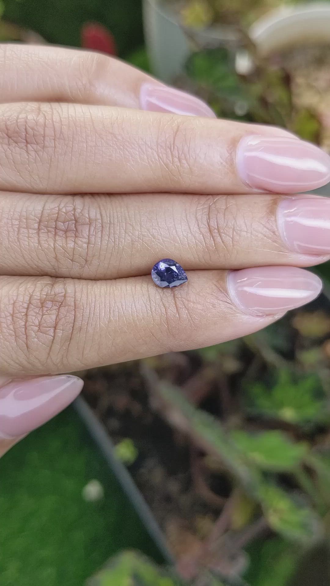 0.74 Ct. Purple Spinel from Ceylon (Sri Lanka) Size Video