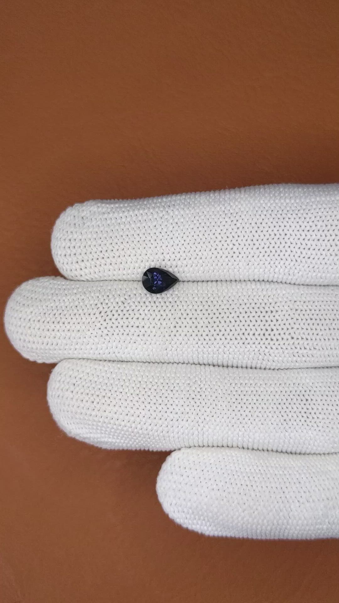 0.79 Ct. Purplish Blue Spinel from Ceylon (Sri Lanka) Size Video