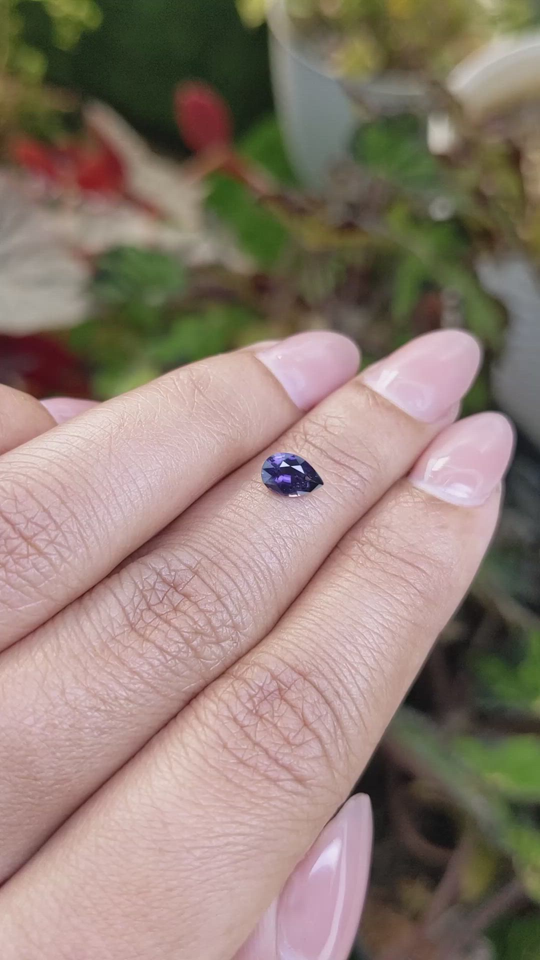 0.53 Ct. Purple Spinel from Ceylon (Sri Lanka) Size Video