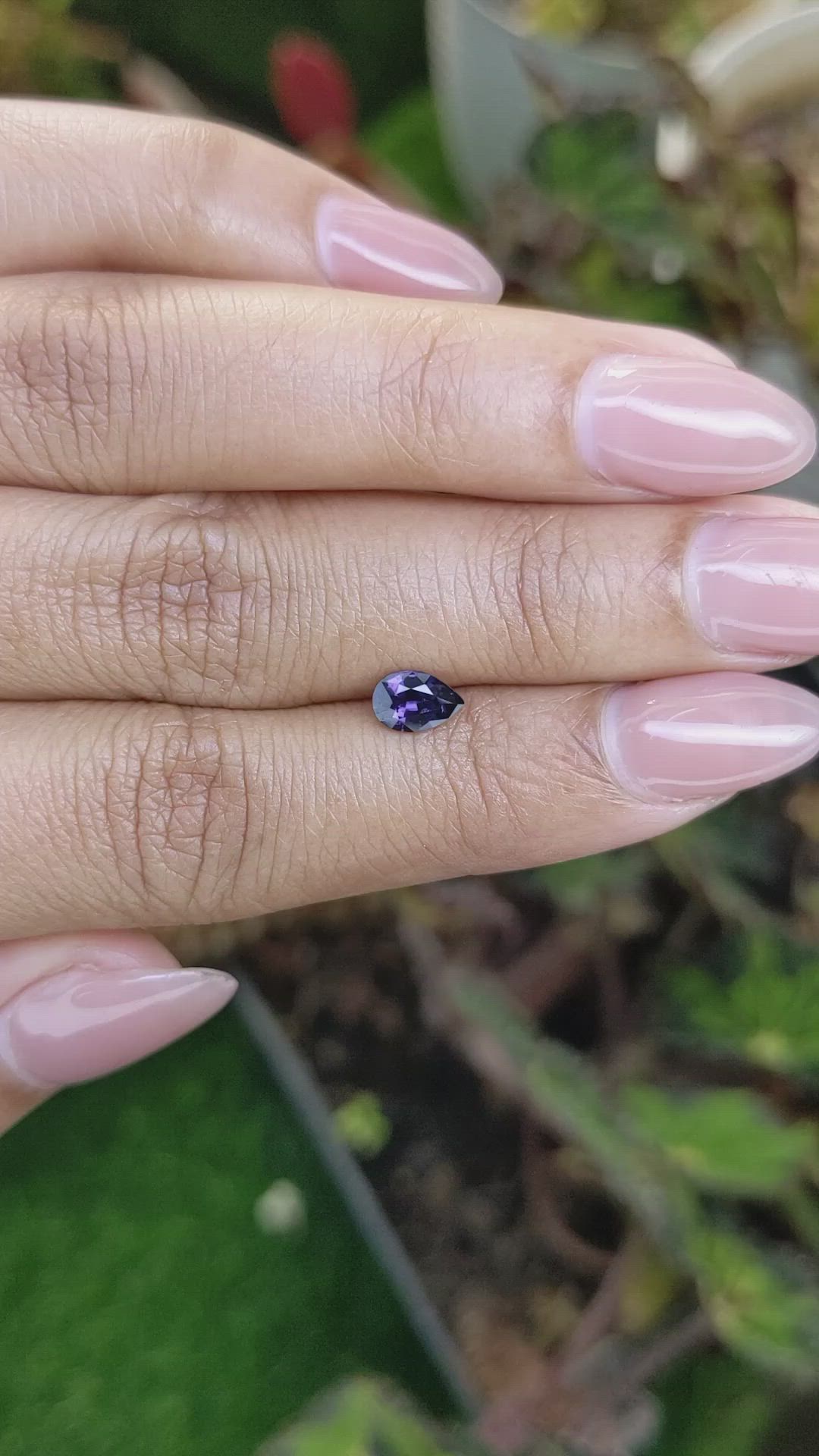 0.53 Ct. Purple Spinel from Ceylon (Sri Lanka) Size Video