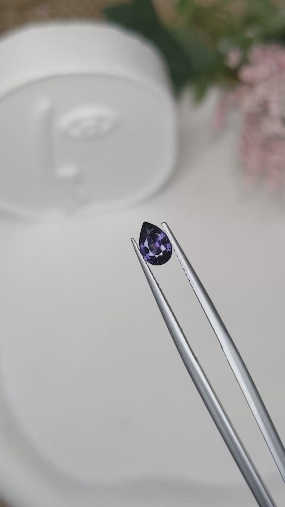 0.53 Ct. Purple Spinel from Ceylon (Sri Lanka) Size Video