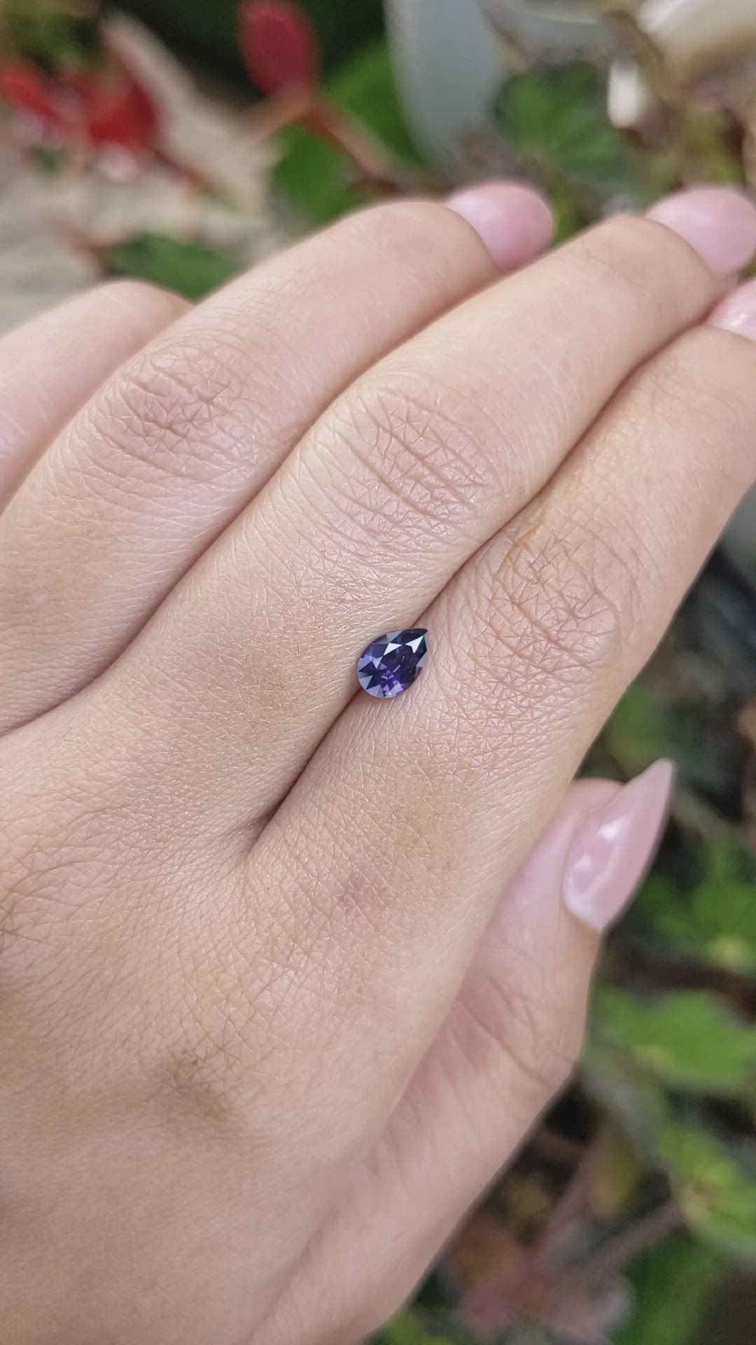 0.53 Ct. Purple Spinel from Ceylon (Sri Lanka) Size Video
