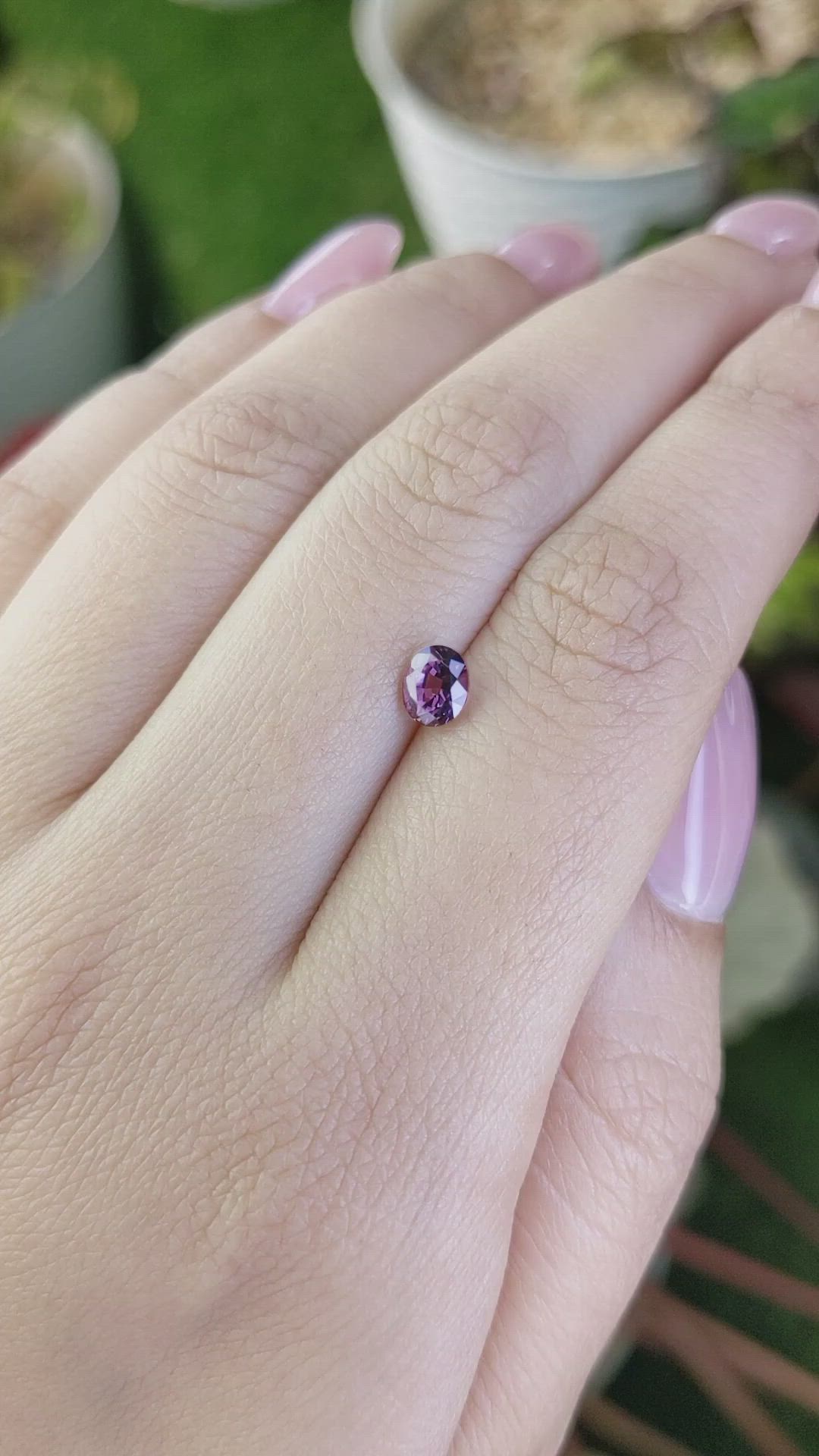 0.71 Ct. Purple Spinel from Ceylon (Sri Lanka) Size Video