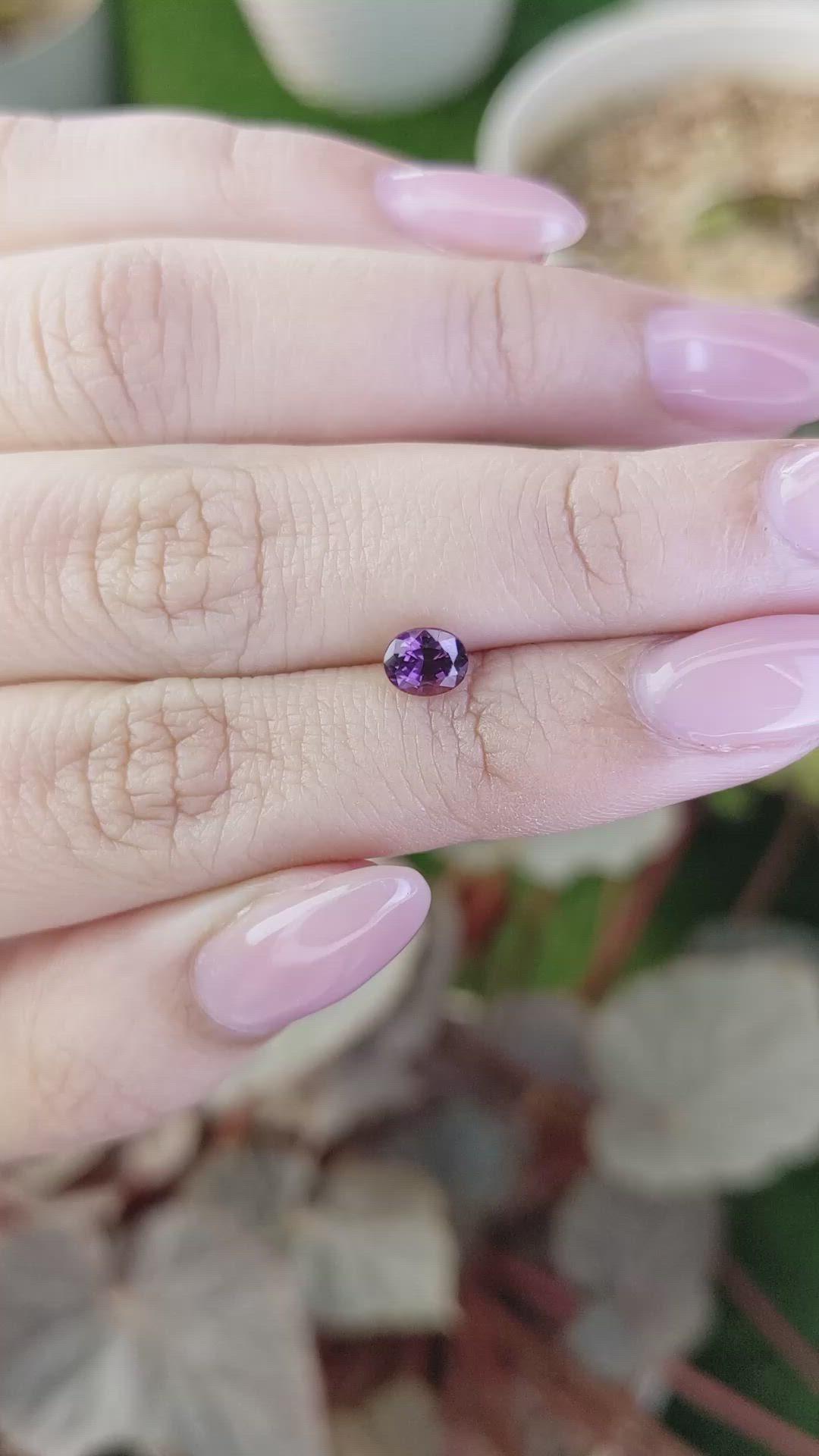 0.71 Ct. Purple Spinel from Ceylon (Sri Lanka) Size Video