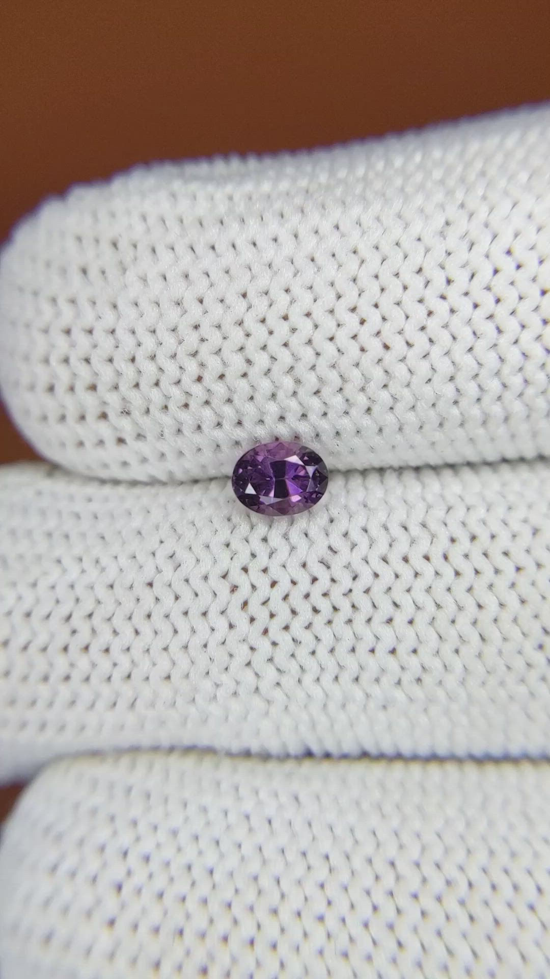 0.45 Ct. Pinkish Purple Spinel from Ceylon (Sri Lanka) Size Video