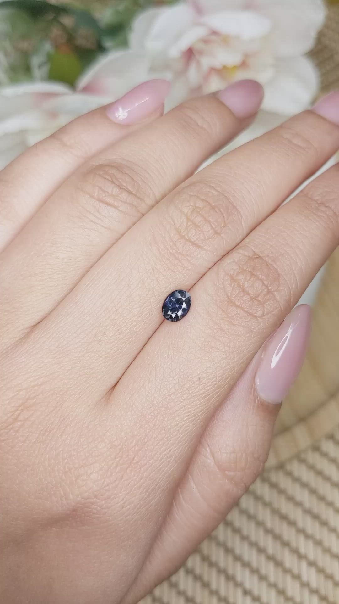 0.63 Ct. Bluish Purple Spinel from Ceylon (Sri Lanka) Size Video
