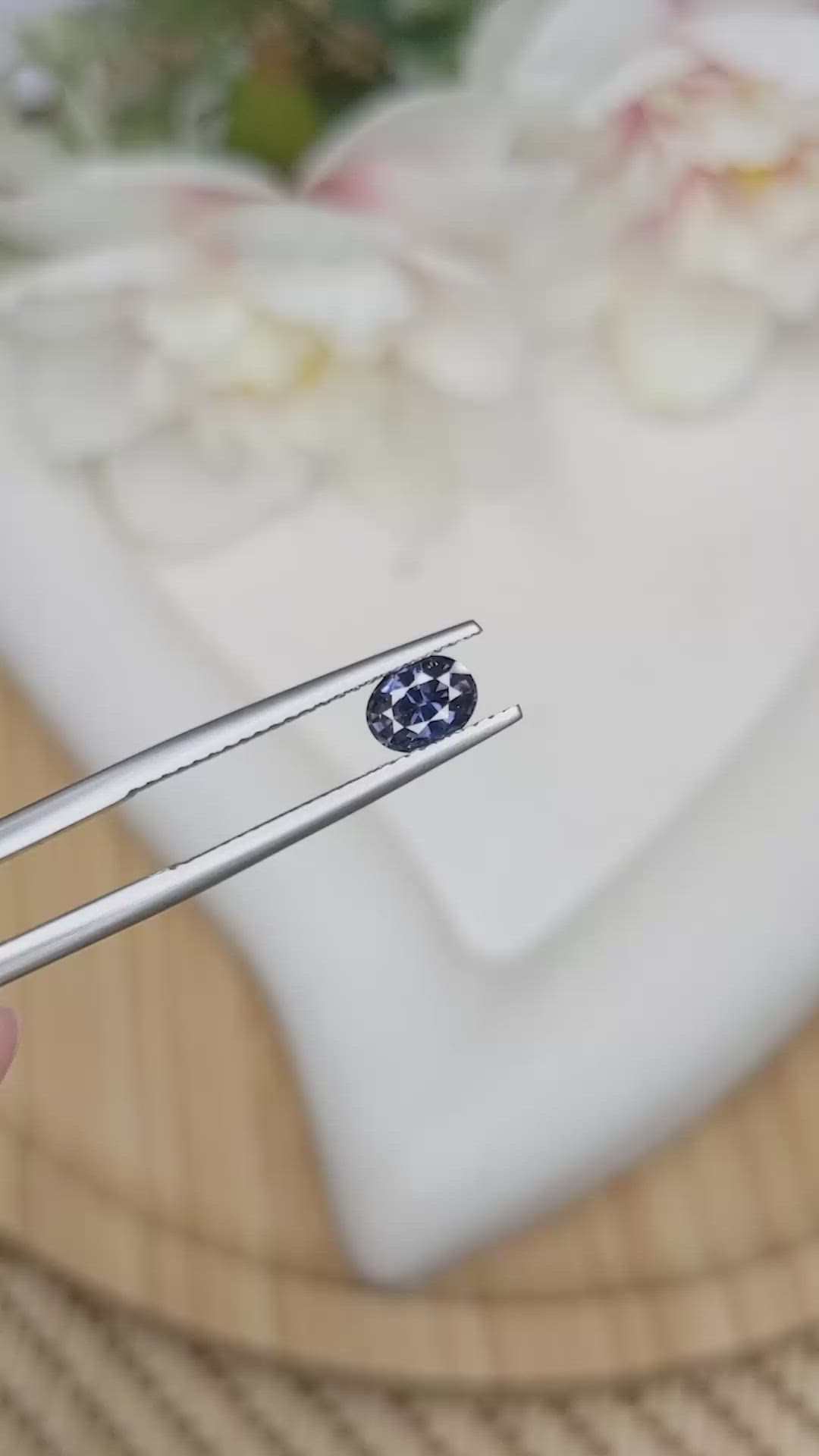 0.63 Ct. Bluish Purple Spinel from Ceylon (Sri Lanka) Size Video